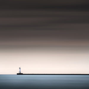 Long exposure breakwater lorain harbor ohio lighthouse