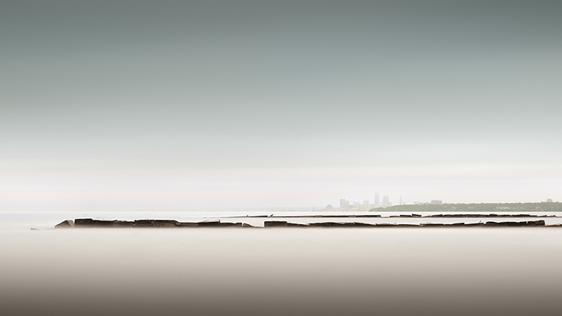 Lake Erie Cleveland Skyline Long Exposure by Johnny Kerr