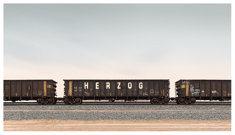Herzog train landscape in California by Johnny Kerr
